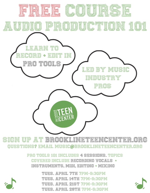 Audio 101 at Brookline Teen Center