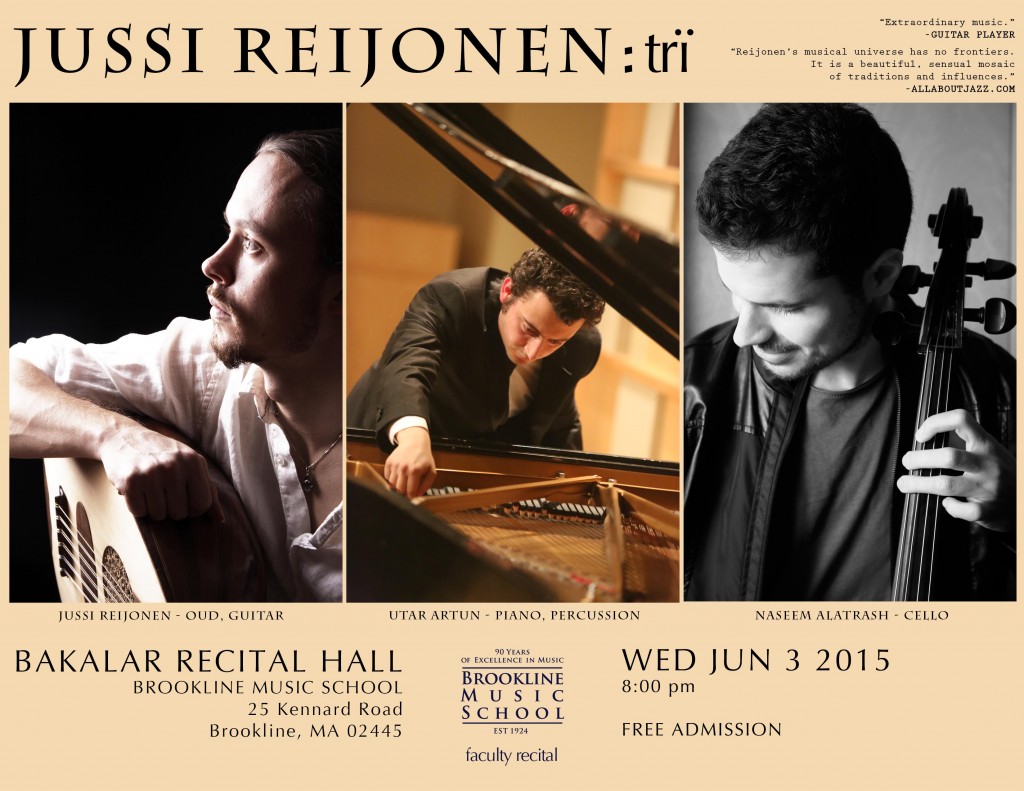 Jussi Reijonen Tri at Brookline Music School on June 3, 2015