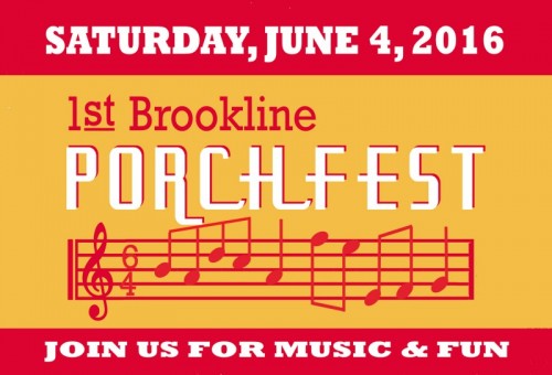 1st Brookline Porchfest on porches in the neighborhood, June 4 2016