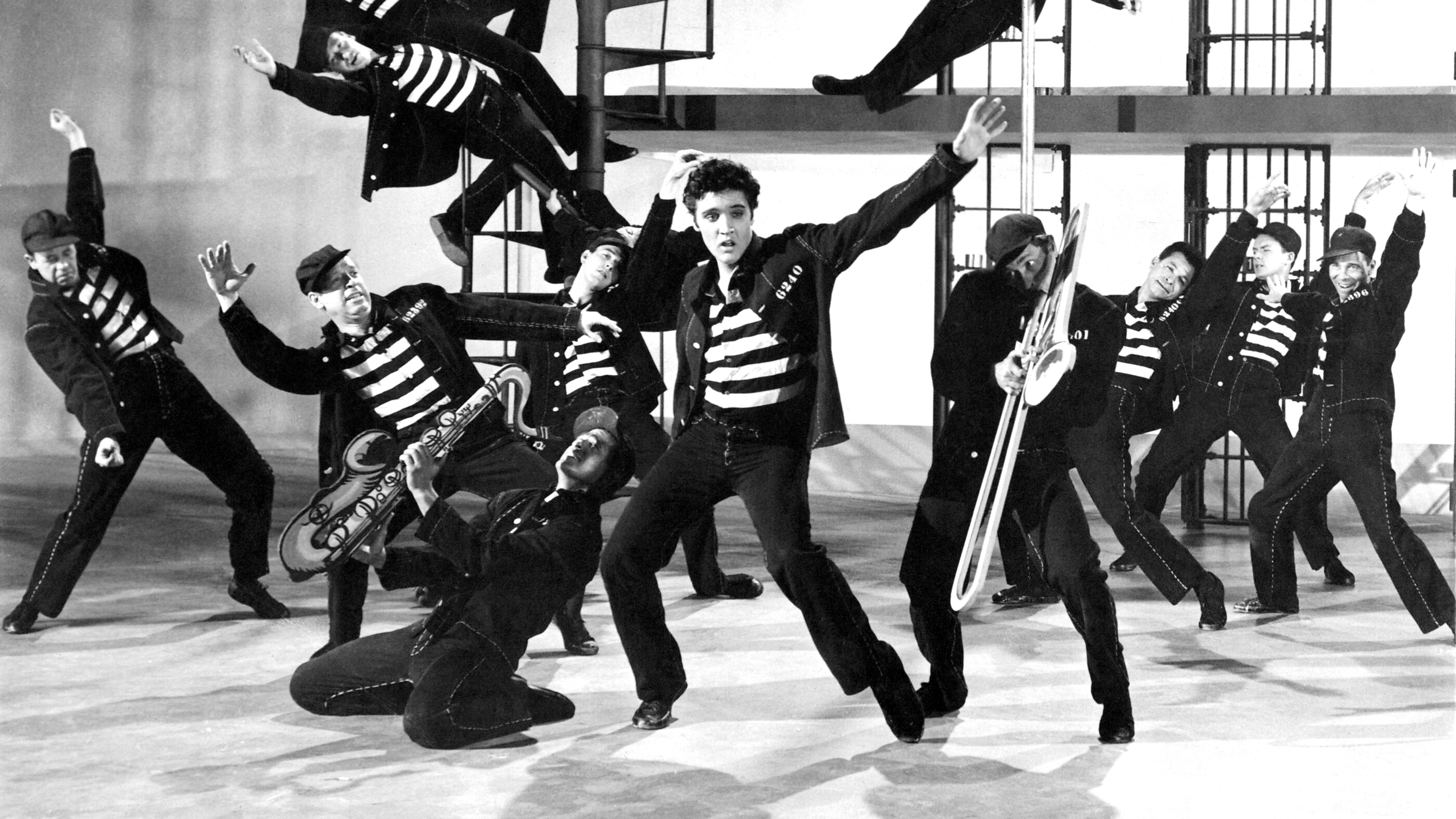 Jailhouse Rock (1957) Directed by Richard ThorpeShown: Elvis Presley (center)
